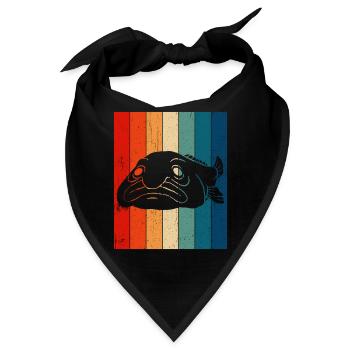 Lustige Blobfische Niedlicher Blobfisch - Bandana - Schwarz - Vorne
