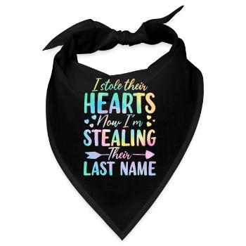 Lustige Adoption Familie Bindung Tie Dye Foster - Bandana - Schwarz - Vorne