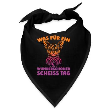 Chihuahua Halten Sie Bitte Die Fresse - Bandana - Schwarz - Vorne