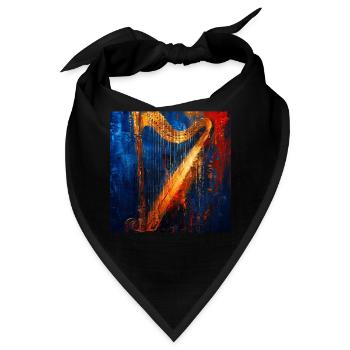 Harfe - Bandana - Schwarz - Vorne