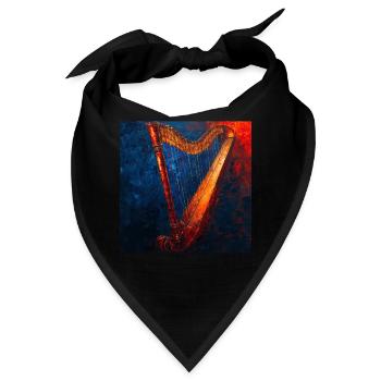 Harfe - Bandana - Schwarz - Vorne
