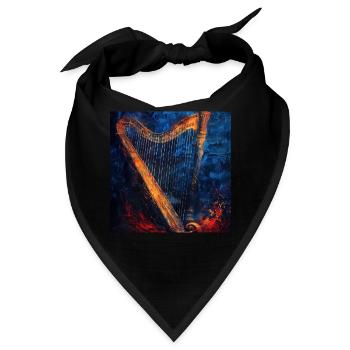 Harfe - Bandana - Schwarz - Vorne