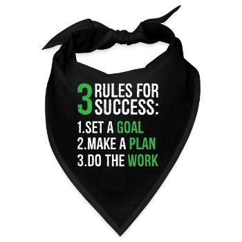 3 rules for success - Bandana - Schwarz - Vorne