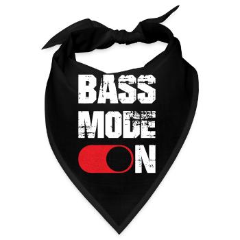 Bass mode on funny - Bandana - Schwarz - Vorne