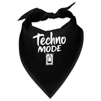 Techno Mode On Techno Techno Musik Techno - Bandana - Schwarz - Vorne