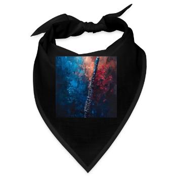 Flöte - Bandana - Schwarz - Vorne