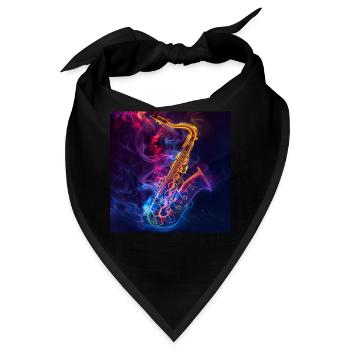 Saxophon - Bandana - Schwarz - Vorne