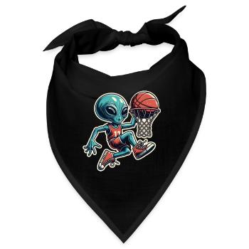 Basketball Dunking Alien - Bandana - Schwarz - Vorne