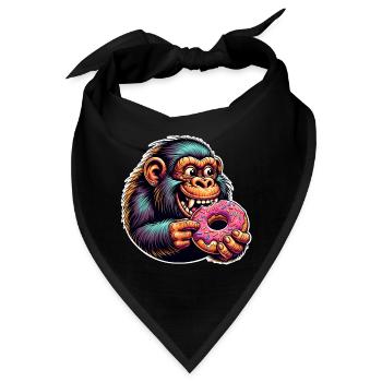 Neandertaler Donut - Bandana - Schwarz - Vorne