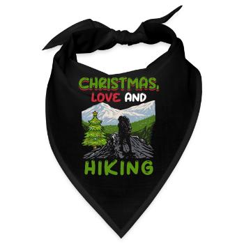 Frohes Fest Weihnachten, Liebe & Wandern - Bandana - Schwarz - Vorne