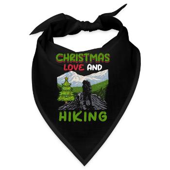 Frohes Fest Weihnachten, Liebe & Wandern - Bandana - Schwarz - Vorne