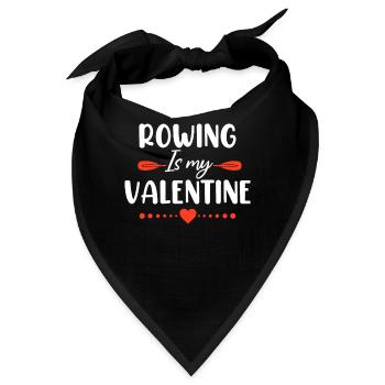 Rudern Ist Mein Valentinstag Steuermann Lustiges Rudern - Bandana - Schwarz - Vorne