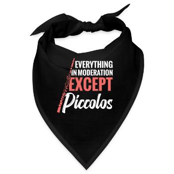 Alles In Maßen Außer Piccolos - Bandana - Schwarz - Vorne