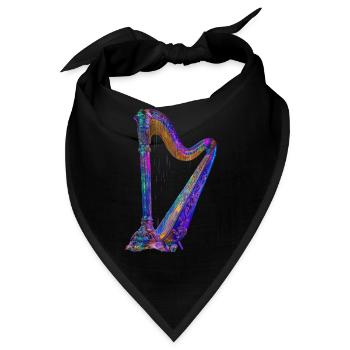 Harfe - Bandana - Schwarz - Vorne