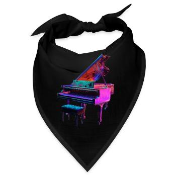 Klavier - Bandana - Schwarz - Vorne