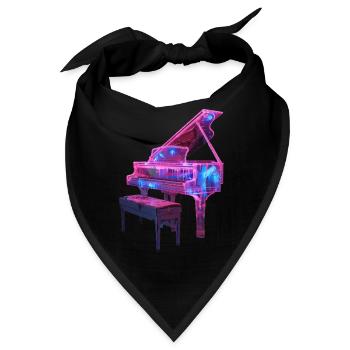 Klavier - Bandana - Schwarz - Vorne
