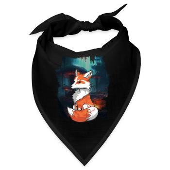 Fuchs Füchse Natur Märchen Gebirge Naturliebhaber - Bandana - Schwarz - Vorne