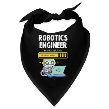 Robotics Engineer In Progress Bitte Warten - Bandana - Schwarz - Vorne