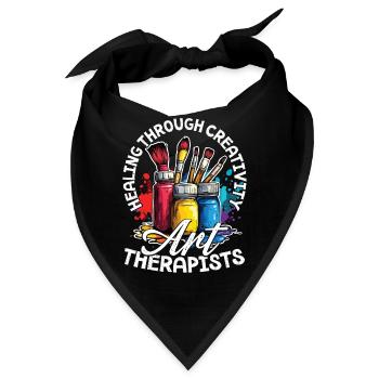 Heilung Durch Kreativität, Kunsttherapeut - Bandana - Schwarz - Vorne
