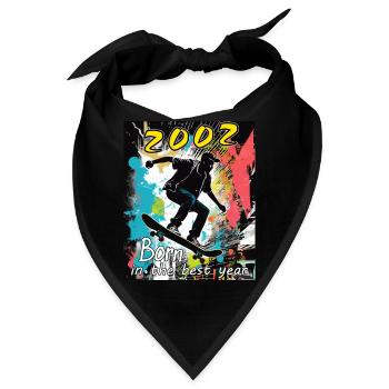 2002 SKAETER Born in the best year - Bandana - Schwarz - Vorne