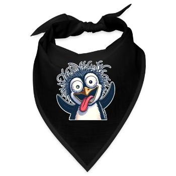 Pinguin Crazy - Bandana - Schwarz - Vorne