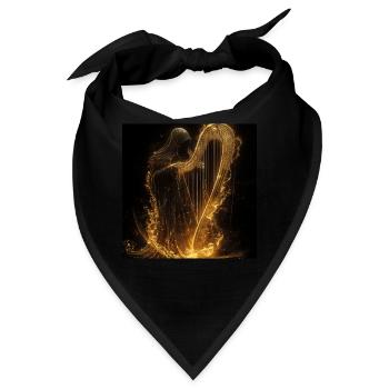 Harfe - Bandana - Schwarz - Vorne