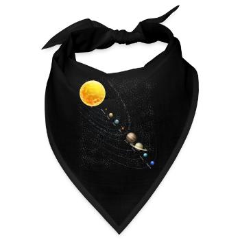 Planeten Wissenschaft Physik Universum Sonne - Bandana - Schwarz - Vorne