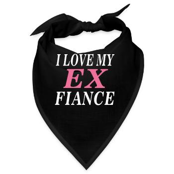 I LOVE MY EX FIANCE - Bandana - Schwarz - Vorne