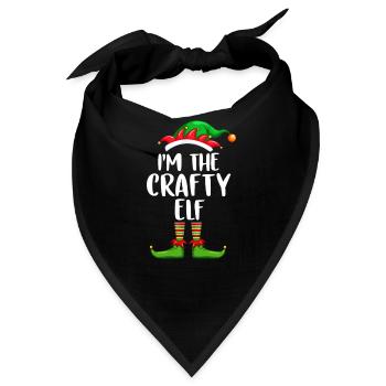 I'm The Crafty Elf Shirt Matching Family Christmas - Bandana - Schwarz - Vorne