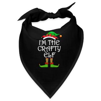 I'm The Crafty Elf Shirt Matching Family Christmas - Bandana - Schwarz - Vorne