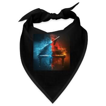 Klavier - Bandana - Schwarz - Vorne