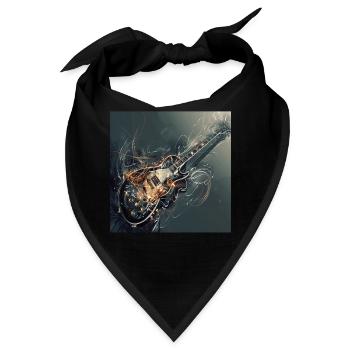 Gitarre - Bandana - Schwarz - Vorne