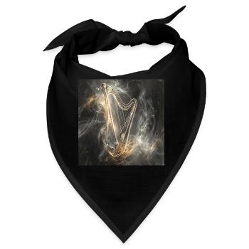 Harfe - Bandana - Schwarz - Vorne