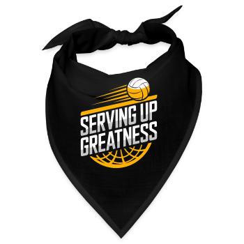 Volleyballspieler Und Fan Spike Servieren - Bandana - Schwarz - Vorne