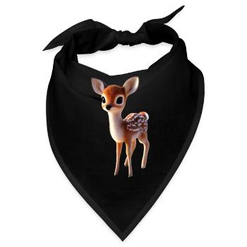 Reh Rehkitz Kostüm Rehbock Rehe Süßes Reh Kitz - Bandana - Schwarz - Vorne