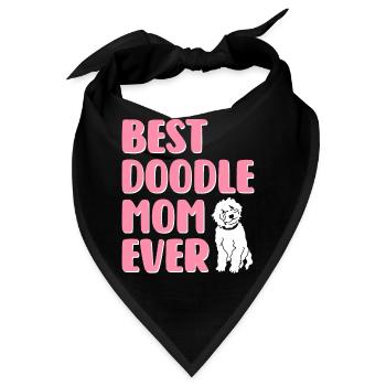 Beste Doodle-Mama aller Zeiten Golden Doodle Hunde - Bandana - Schwarz - Vorne