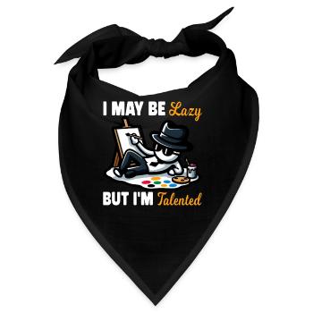 ICH BIN VIELLEICHT FAUL, ABER ICH BIN TALENTIERT - Bandana - Schwarz - Vorne