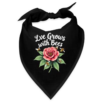 Bienenfreundlicher Gärtner, Bestäuber, Garten Und - Bandana - Schwarz - Vorne