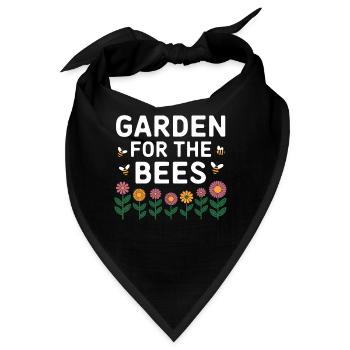Bienenfreundlicher Gärtner, Bestäuber, Garten Und - Bandana - Schwarz - Vorne