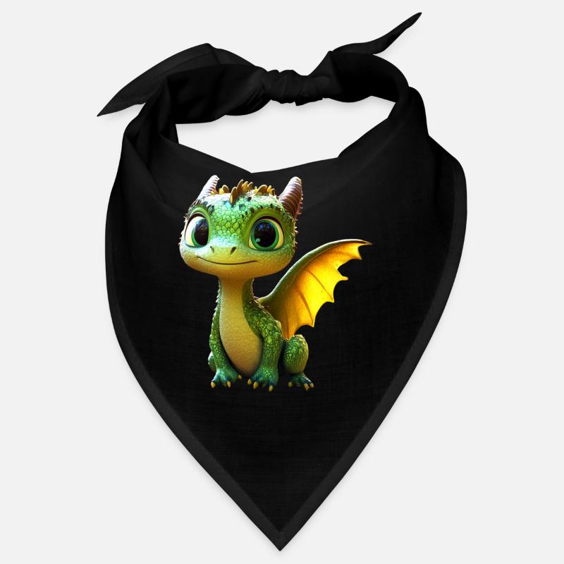 Dragon Petit Vert Bébé Dragon Mignon Dragon Bandana