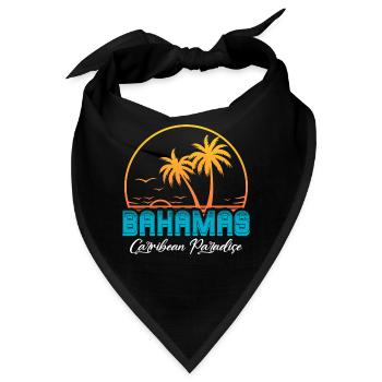 Bahamas Karibik Insel Atlantik Sommer Geschenk - Bandana - Schwarz - Vorne