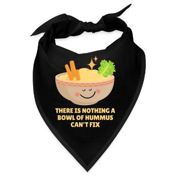 Wir lieben Hummus - Bandana - Schwarz - Vorne