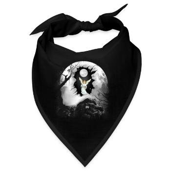 spirituell Engel Beschützer Schutzengel Mond - Bandana - Schwarz - Vorne