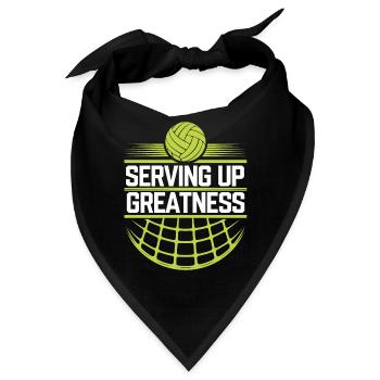 Volleyballspieler Und Fan Spike Servieren - Bandana - Schwarz - Vorne