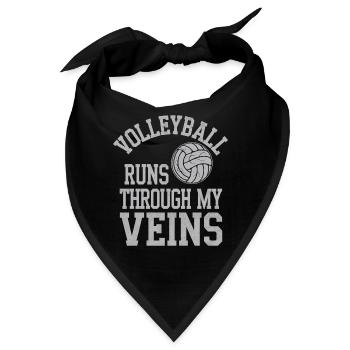 Volleyballspieler Und Fan Spike Servieren - Bandana - Schwarz - Vorne
