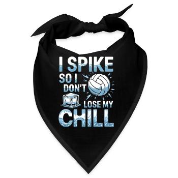 Volleyballspieler Und Fan Spike Servieren - Bandana - Schwarz - Vorne