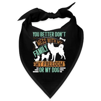 Alaskan Klee Kai - Bandana - Schwarz - Vorne