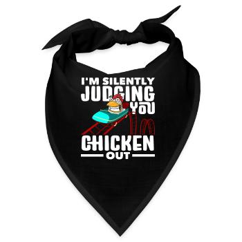 Achterbahn Spaß Beobachte Dein Huhn - Bandana - Schwarz - Vorne