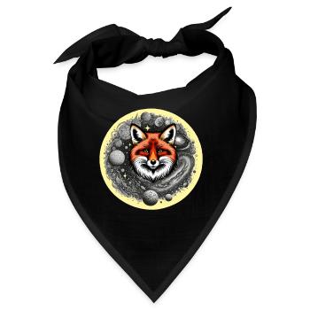 Fuchs Füchse Planeten Planet - Bandana - Schwarz - Vorne