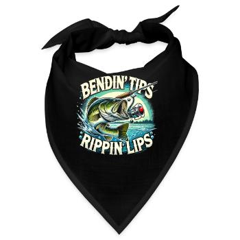 Bending Tips Rippin' Lips - Bandana - Schwarz - Vorne